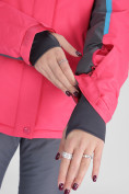 Купить Горнолыжная куртка женская малинового цвета 052001M, фото 14