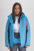 Купить Горнолыжная куртка женская синего цвета 052001S, фото 11