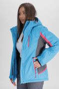 Купить Горнолыжная куртка женская синего цвета 052001S, фото 13
