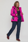Купить Горнолыжная костюм женский большого размера розового цвета 052012R, фото 11