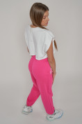 Купить Джоггеры спортивные трикотажные женские розового цвета 053R, фото 11