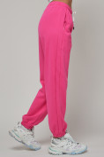Купить Джоггеры спортивные трикотажные женские розового цвета 053R, фото 15