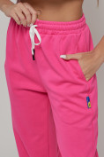 Купить Джоггеры спортивные трикотажные женские розового цвета 053R, фото 16