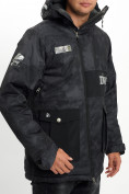 Купить Молодежная зимняя куртка мужская черного цвета 059Ch, фото 13