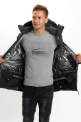 Купить Молодежная зимняя куртка мужская черного цвета 059Ch, фото 14