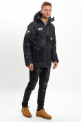 Купить Молодежная зимняя куртка мужская черного цвета 059Ch, фото 4