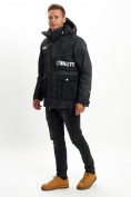 Купить Молодежная зимняя куртка мужская черного цвета 059Ch, фото 5