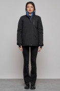 Купить Горнолыжная куртка женская зимняя черного цвета 05Ch, фото 5