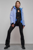 Купить Горнолыжная куртка женская зимняя фиолетового цвета 05F, фото 15