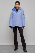 Купить Горнолыжная куртка женская зимняя фиолетового цвета 05F, фото 8