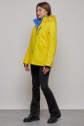 Купить Горнолыжная куртка женская зимняя желтого цвета 05J, фото 12