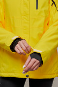 Купить Горнолыжная куртка женская зимняя желтого цвета 05J, фото 5