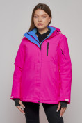 Купить Горнолыжная куртка женская зимняя розового цвета 05R