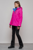 Купить Горнолыжная куртка женская зимняя розового цвета 05R, фото 10