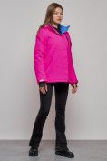 Купить Горнолыжная куртка женская зимняя розового цвета 05R, фото 11