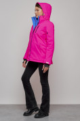 Купить Горнолыжная куртка женская зимняя розового цвета 05R, фото 14