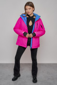 Купить Горнолыжная куртка женская зимняя розового цвета 05R, фото 16