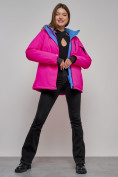 Купить Горнолыжная куртка женская зимняя розового цвета 05R, фото 18