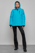 Купить Горнолыжная куртка женская зимняя синего цвета 05S, фото 16