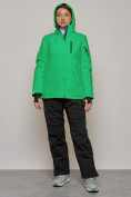 Купить Горнолыжная куртка женская зимняя зеленого цвета 05Z, фото 10