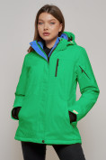 Купить Горнолыжная куртка женская зимняя зеленого цвета 05Z, фото 2
