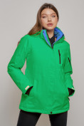 Купить Горнолыжная куртка женская зимняя зеленого цвета 05Z, фото 3