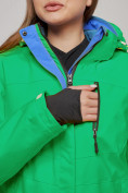 Купить Горнолыжная куртка женская зимняя зеленого цвета 05Z, фото 6