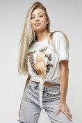 Купить Топ футболка женская белого цвета 06022Bl, фото 4