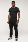 Купить Брюки штаны спортивные с карманами мужские черного цвета 061Ch, фото 2