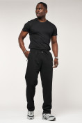 Купить Брюки штаны спортивные с карманами мужские черного цвета 061Ch, фото 6