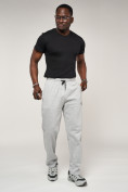 Купить Брюки штаны спортивные с карманами мужские светло-серого цвета 061SS, фото 16