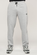 Купить Брюки штаны спортивные с карманами мужские светло-серого цвета 061SS, фото 9