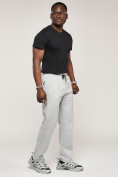 Купить Брюки штаны спортивные с карманами мужские светло-серого цвета 061SS, фото 2