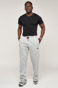 Купить Брюки штаны спортивные с карманами мужские светло-серого цвета 061SS, фото 5