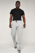 Купить Брюки штаны спортивные с карманами мужские светло-серого цвета 061SS, фото 8