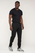 Купить Брюки джоггеры спортивные с карманами мужские черного цвета 062Ch, фото 2