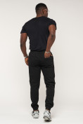 Купить Брюки джоггеры спортивные с карманами мужские черного цвета 062Ch, фото 5