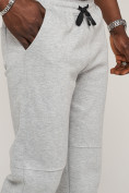 Купить Брюки джоггеры спортивные с карманами мужские светло-серого цвета 062SS, фото 10