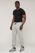 Купить Брюки джоггеры спортивные с карманами мужские светло-серого цвета 062SS, фото 3