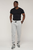 Купить Брюки джоггеры спортивные с карманами мужские светло-серого цвета 062SS, фото 4