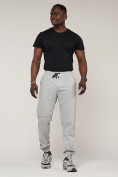 Купить Брюки джоггеры спортивные с карманами мужские светло-серого цвета 062SS, фото 6