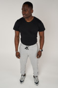 Купить Брюки джоггеры спортивные с карманами мужские светло-серого цвета 062SS, фото 7