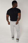 Купить Брюки джоггеры спортивные с карманами мужские светло-серого цвета 062SS, фото 8