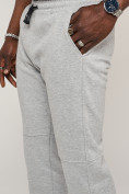 Купить Брюки джоггеры спортивные с карманами мужские светло-серого цвета 062SS, фото 9