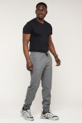 Купить Брюки джоггеры спортивные с карманами мужские серого цвета 062Sr, фото 2