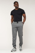 Купить Брюки джоггеры спортивные с карманами мужские серого цвета 062Sr, фото 5