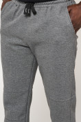 Купить Брюки джоггеры спортивные с карманами мужские серого цвета 062Sr, фото 9