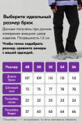 Купить Горнолыжный костюм женский зимний большого размера сиреневого цвета 07083Sn, фото 6