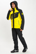 Купить Горнолыжный костюм мужской желтого цвета 077012J, фото 5