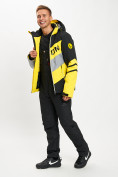 Купить Горнолыжный костюм мужской желтого цвета 077022J, фото 2